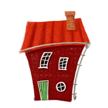 Gingerbread House, Cartoon Clipart, Funny Illustration For Cute Design