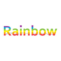 Rainbow text logo