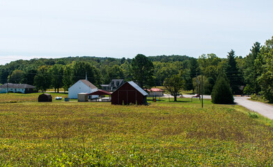 small town houses on a dirt road