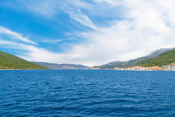 Kotor bay seascape, Montenegro. View from the boat