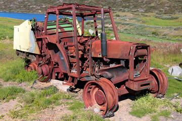 old rusty tractor