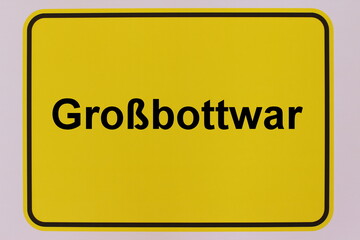 Illustration eines Stadteingangsschildes der Stadt Großbottwar