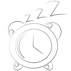 Single element Alarm. Draw illustration black and white
