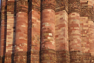 Minaret Facade Qutub Minar, New Dehi, India © Steven