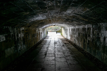 Fototapeta na wymiar tunnel in the dark