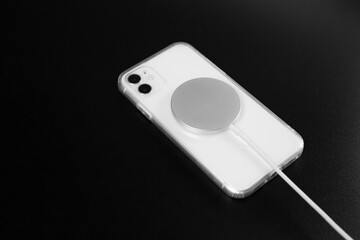 wireless magnetic charger for your phone. background