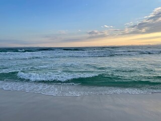 Sunset on Destin, Florida beach 