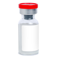 Medicine vaccine jar on white background isolation