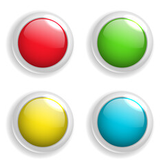 Set of the colourfull buttons