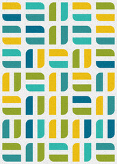 Abstract Geometric Pattern generative computational art illustration