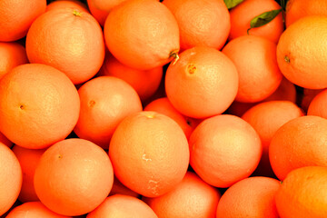 Oranges for sale at a market stall