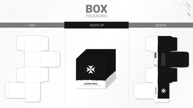 Box Packaging And Mockup Die Cut