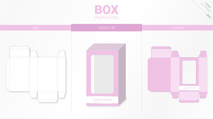 box packaging and mockup die cut