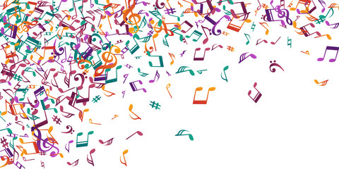 Music notes cartoon vector design. Audio