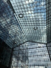 glass roof of a building