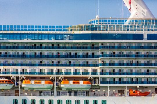 Princess Cruises cruise ship the Coral Princess is finally allowed to dock in Miami with sick passengers with the COVID-19 virus, Miami, Florida