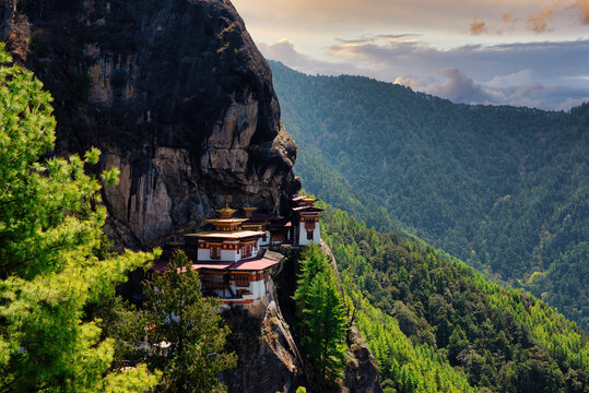 The famous Paro Taktsang monastery (Tiger's Nes) in Bhutan, Himalayas