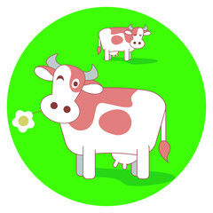 Cartoon cow vector illustration