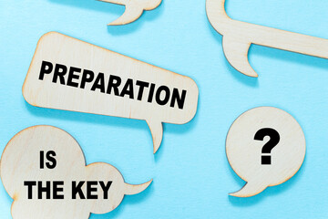 Preparation Is The Key. Concept meaning it reduces errors and shortens the activities Empty copy...