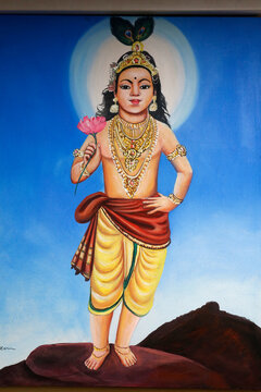 Murugan (Shiva) painting in Highgate Hill Murugan temple, London