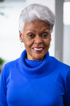 Portrait Of Senior Black Woman With Gray Hair