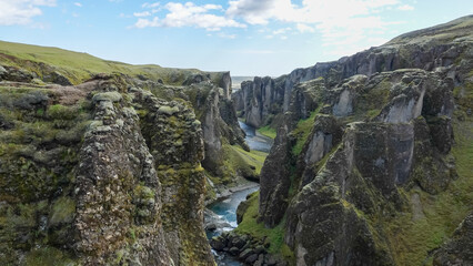 Fototapeta na wymiar Fjadrargljufur Canyon in Iceland