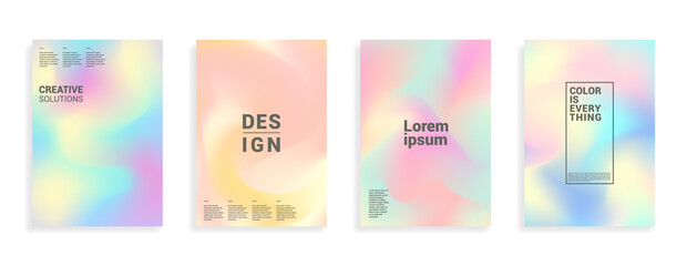 Minimal abstract pastel gradient covers. Background. Geometric future template for flyer, poster, brochure and invitation. Minimalistic colorful cover.