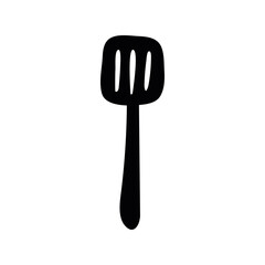 spatula kitchen utensil silhouette icon