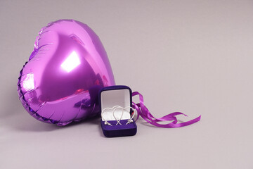 a valentine's gift. earrings in the shape of the heart