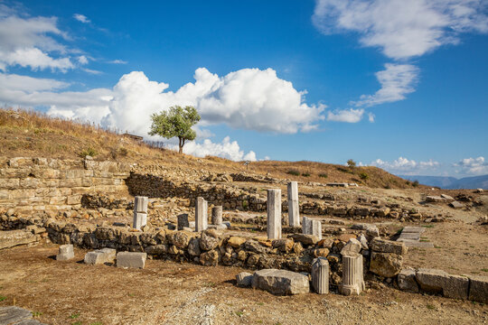 Albania, Vlore County, Finiq, Ruins of ancient Greek city of Phoenice