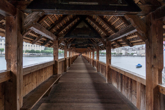 Chapel bridge in Lucerne, Switzerland