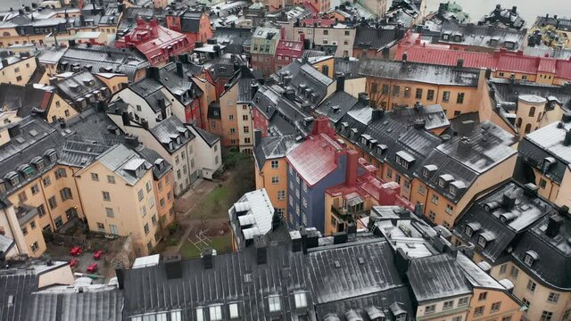 Stockholm, Gamla Stan Old Town from above. Fa mous tourist destination in Sweden
