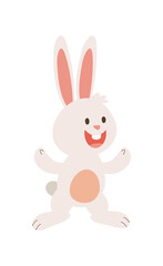 cute little rabbit farm character