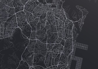 huge city top view. illustration in casual graphic design. fragments of Singapore 3d render