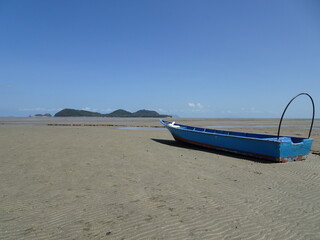 Boat on the beach in Malaysia