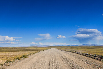 Fototapeta na wymiar road in the steppe
