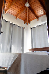 curtains in the window