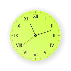 vector green simple clock
