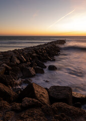 Fototapeta na wymiar Sunset in Cádiz. Long exposure.