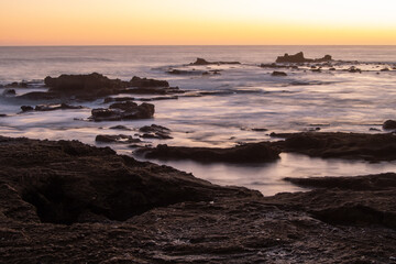 Fototapeta na wymiar Sunset in Cádiz. Long exposure.