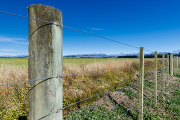 View of the Southern Alps in the beautiful South Island of New Zealand