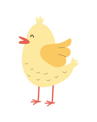 cute little chick animal character