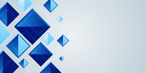 Abstract modern business tech geometrical white gold and blue with triangle square diamond background. illustration vector design. Vector illustration design for presentation, banner, cover, web