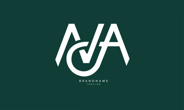 Alphabet letters Initials Monogram logo AVA, AV, VA