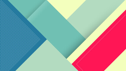 Abstract Modern Background with Memphis Diagonal Lines Element and Soft Blue Red Pastel Colors