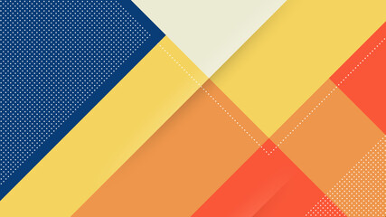 Abstract Modern Background with Memphis Diagonal Lines Element and Soft Blue Orange Pastel Colors