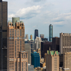 Fototapeta na wymiar Chicago Drone Skyline