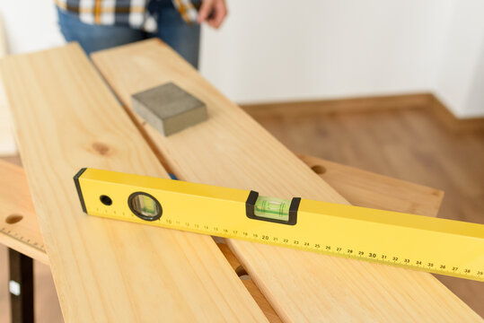 Level on workbench.