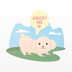 adopt me lettering in speech bubble of doggy