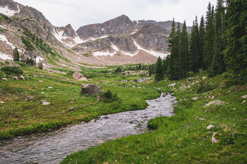 Boulder Creek with the Gore Range Mountains in the background